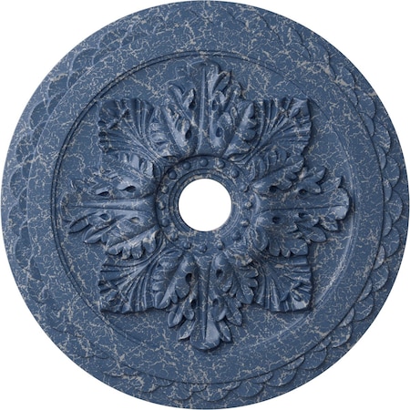 Ekena Millwork Bordeaux Deluxe Ceiling Medallion (Canopies up to 4"), 23 5/8"OD x 3"ID x 2"P, Americana Crackle CM23BOAMC